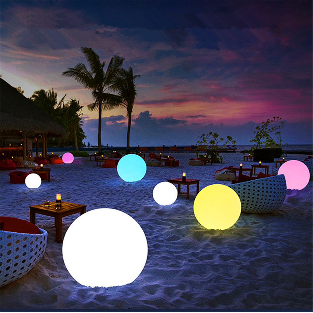 Outdoor Lighting For Backyard - Luz de bola brilhante led recarregável