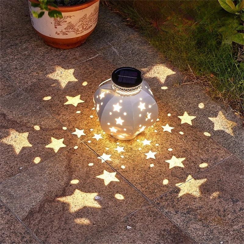 Outdoor Lighting For Backyard - Luminária Projetora Solar Suspensa para Jardim,