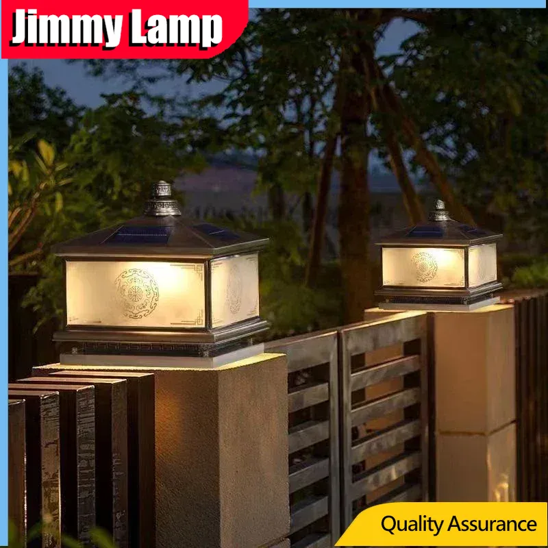 Outdoor Lighting Brass - Lâmpada de parede solar ao ar