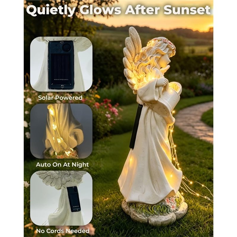 Outdoor Lighting Accent - Luzes Solares de Anjo para Jardim