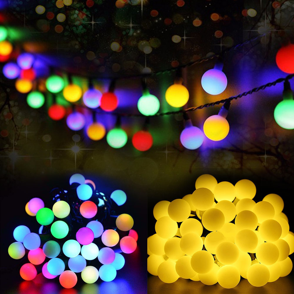 Xmas Outdoor Lighting Decorations - Multicolor LED Solar Light Series, impermeável,