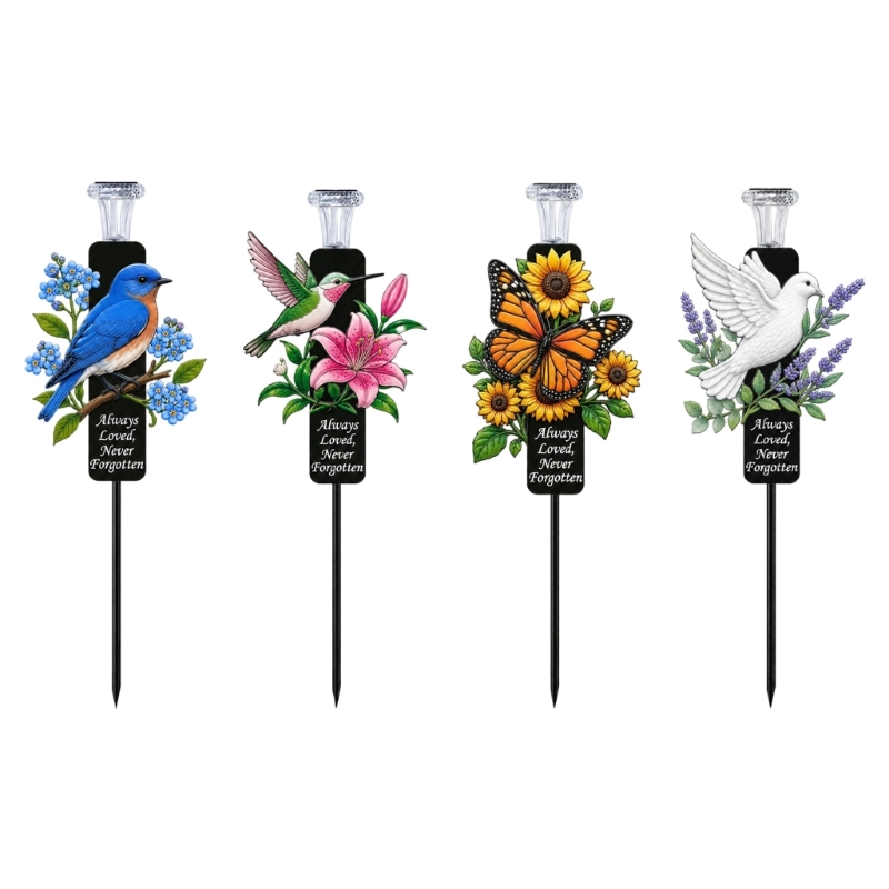 Outdoor Lighting Accent - Estaca jardim solar, luz metal para