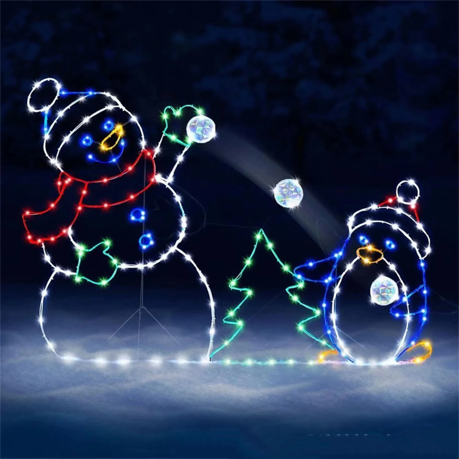 Bola de neve animada luz led b - Xmas Outdoor Lighting Decorations avaliação e preço