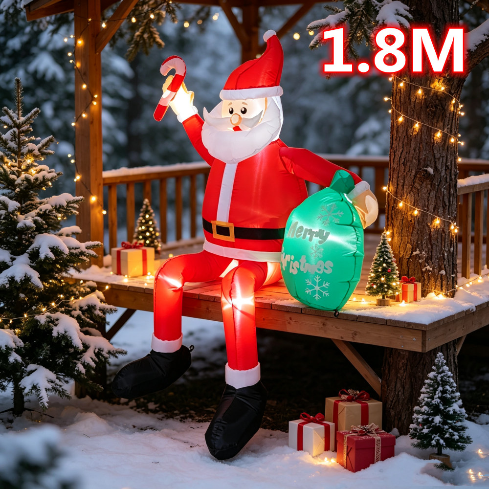 Papai Noel Inflável de Natal d - Xmas Outdoor Lighting Decorations avaliação e preço