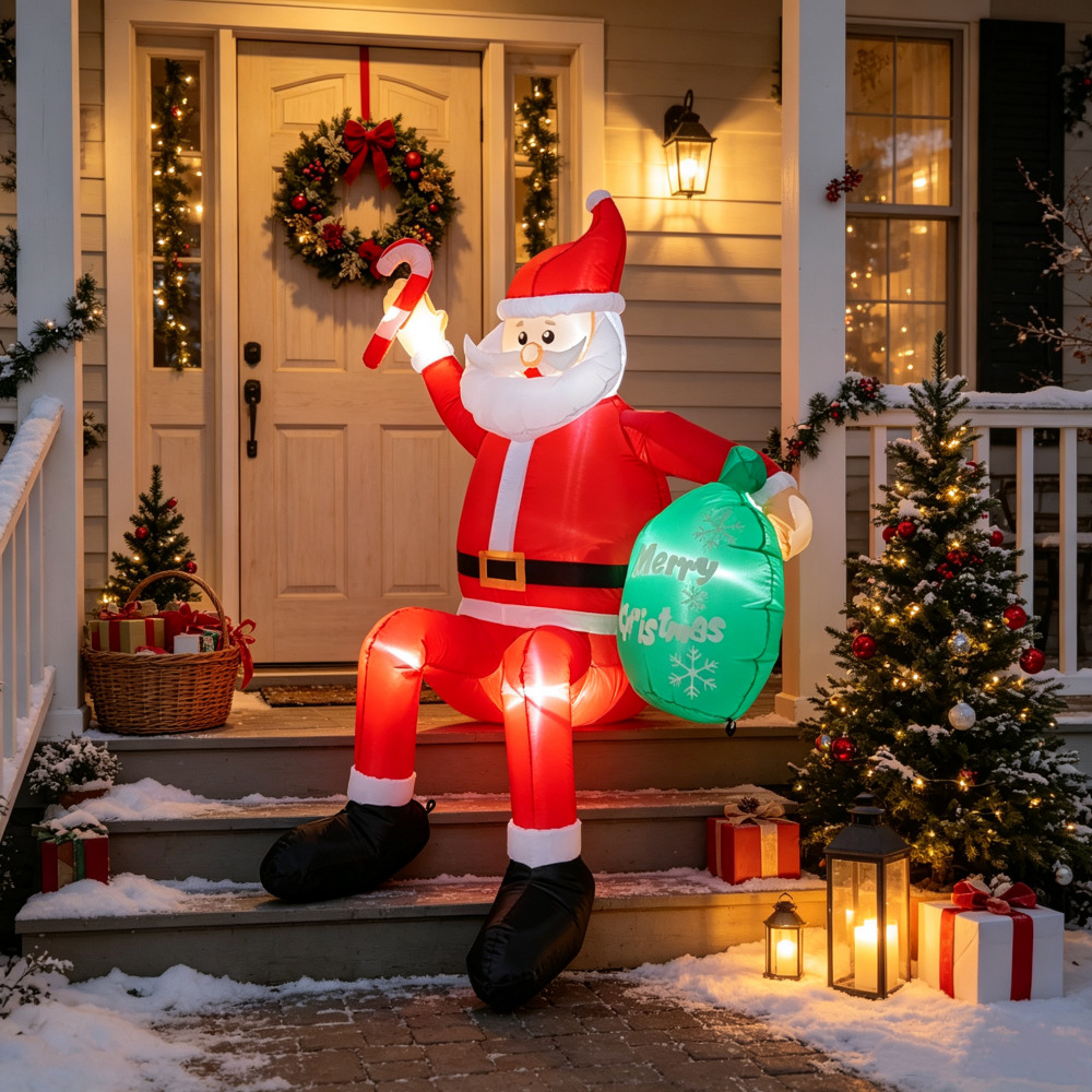 Papai Noel Inflável de Natal d - Xmas Outdoor Lighting Decorations avaliação e preço