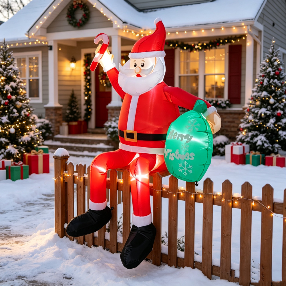 Papai Noel Inflável de Natal d - Xmas Outdoor Lighting Decorations avaliação e preço