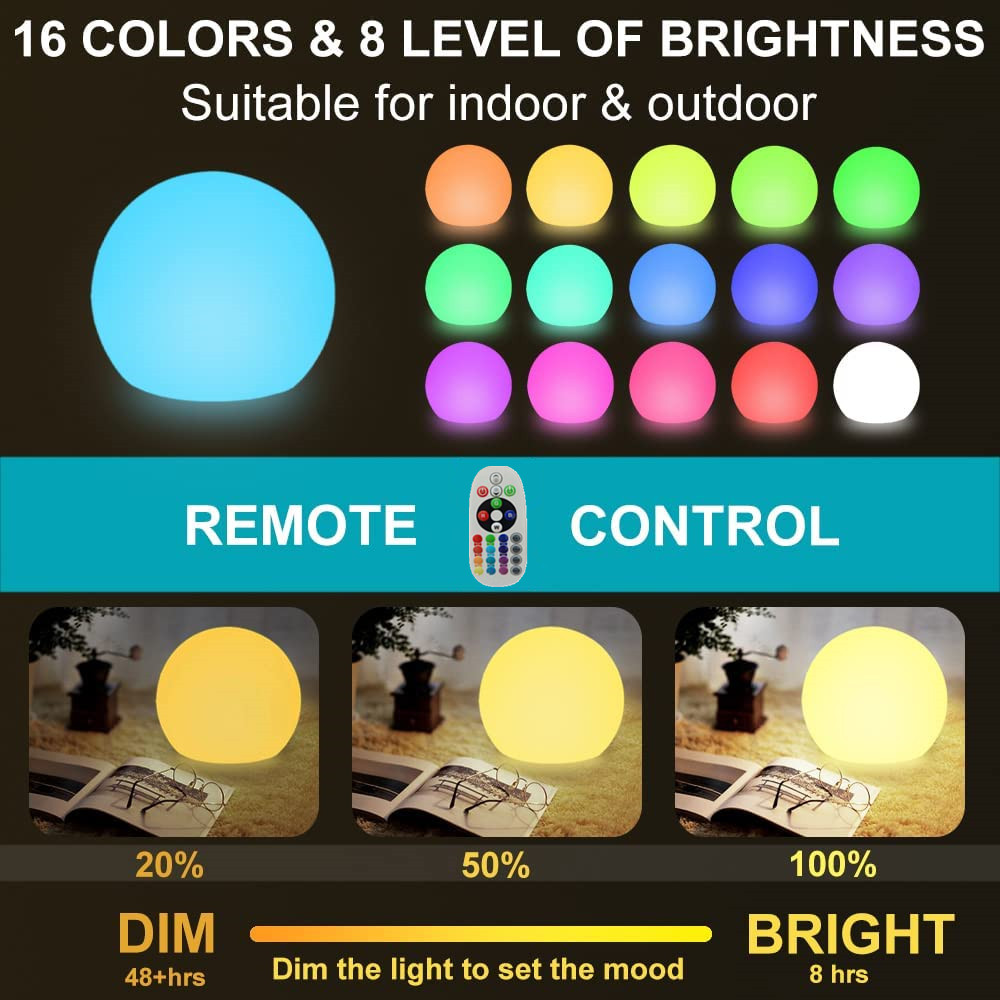 Luz de bola brilhante led reca - Outdoor Lighting For Backyard avaliação e preço