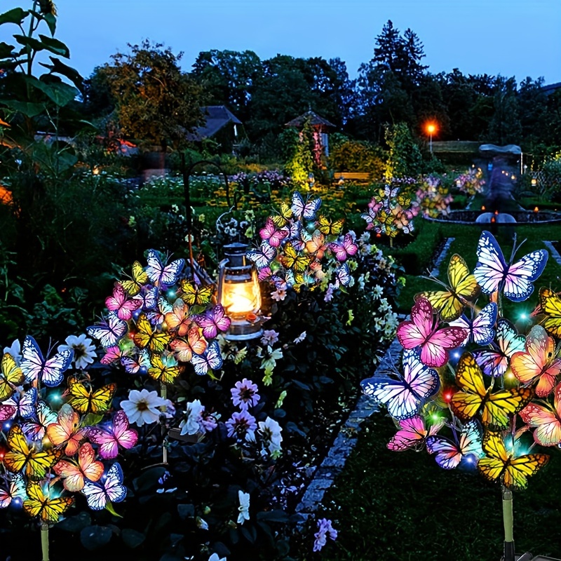 Solar led borboleta luzes do j - Outdoor Lighting For Backyard avaliação e preço