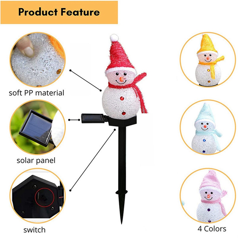 Led boneco de neve solar jardi - Xmas Outdoor Lighting Decorations avaliação e preço