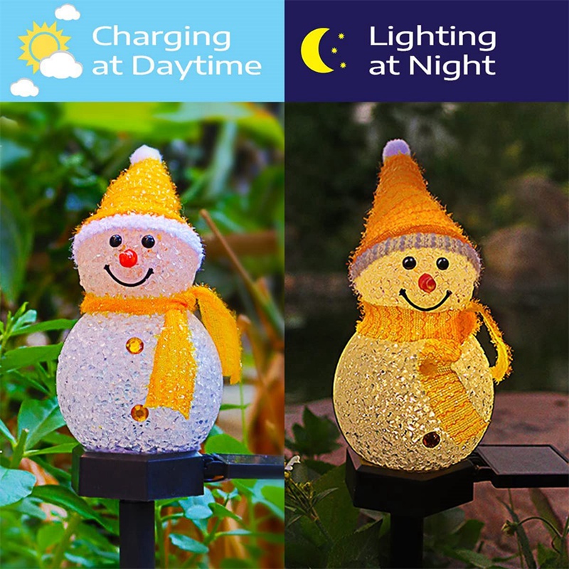 Led boneco de neve solar jardi - Xmas Outdoor Lighting Decorations avaliação e preço