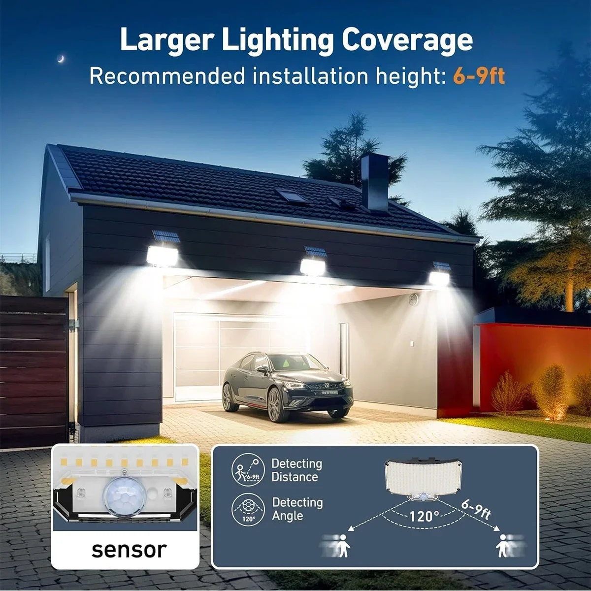 Luzes Solares Externas 234LED  - Motion Sensor Outdoor avaliação e preço