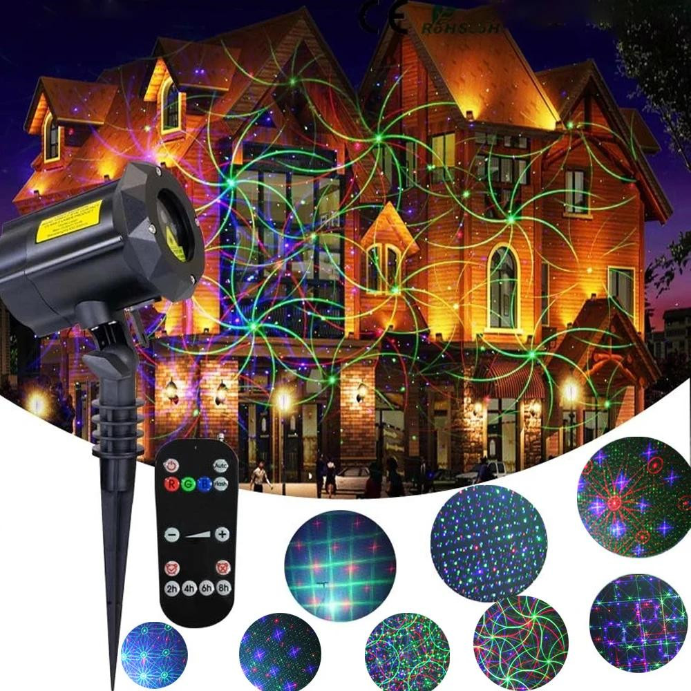 Natal luz laser ao ar livre pr - Xmas Outdoor Lighting Decorations avaliação e preço
