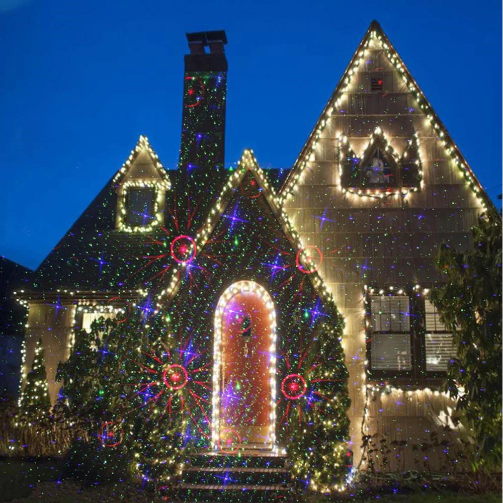 Natal luz laser ao ar livre pr - Xmas Outdoor Lighting Decorations avaliação e preço