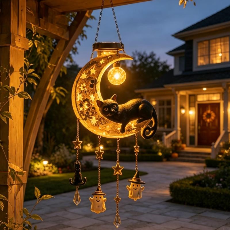 L43a solar halloween gatos pre - Outdoor Lighting Accent avaliação e preço
