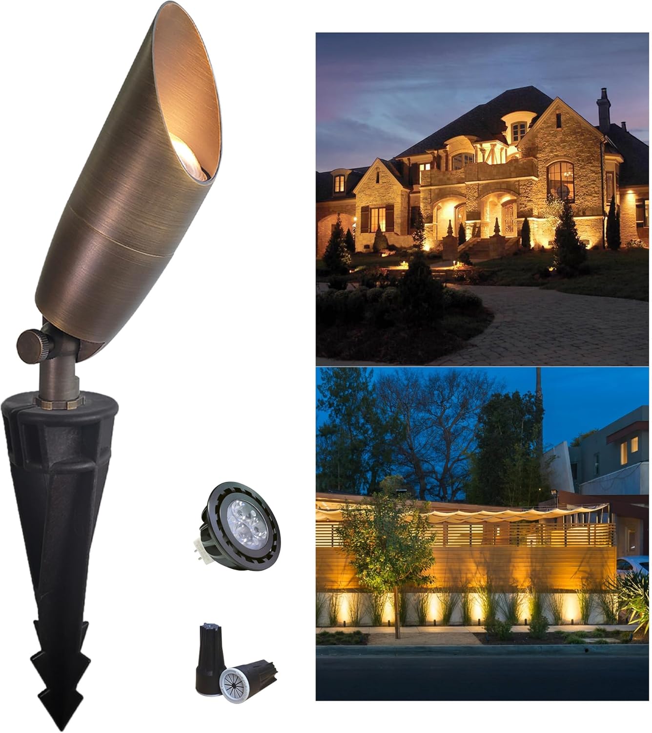 Holofote de jardim com diodo e - Outdoor Lighting Brass avaliação e preço