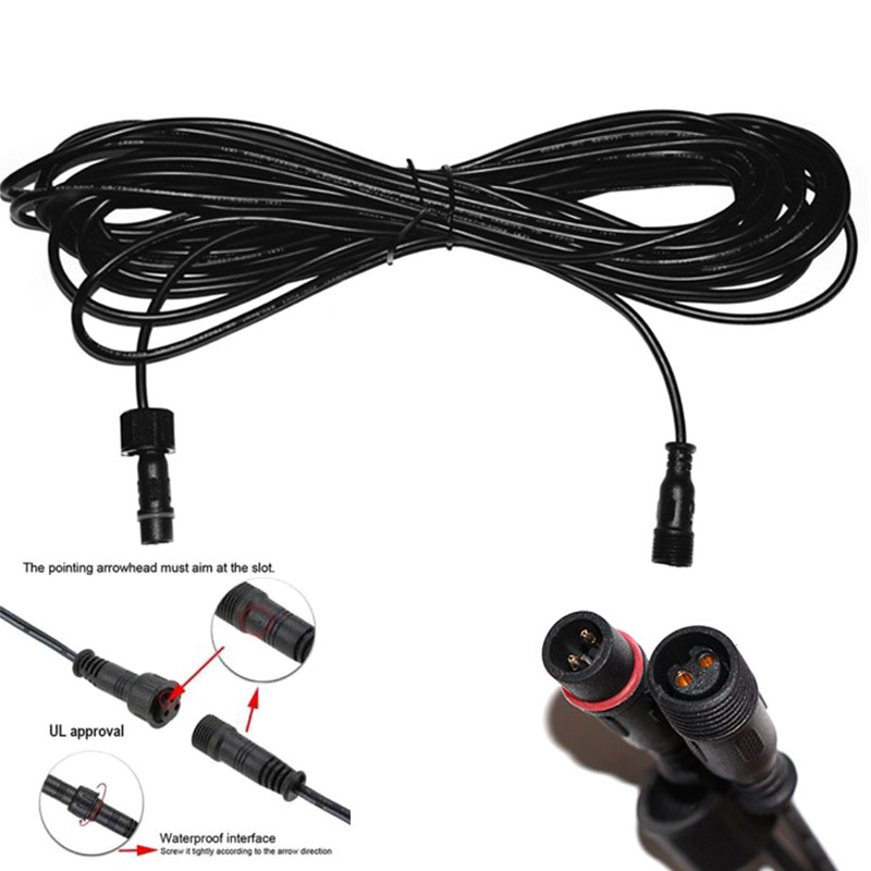 5m buraco duplo plug led cabo  - Outdoor Lighting Extension Cord avaliação e preço