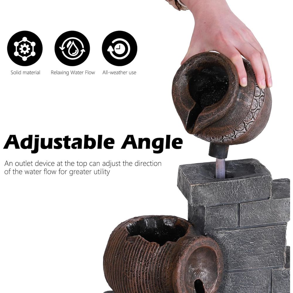 Fonte de Água em Cascata de Re - Outdoor Lighting For Backyard avaliação e preço