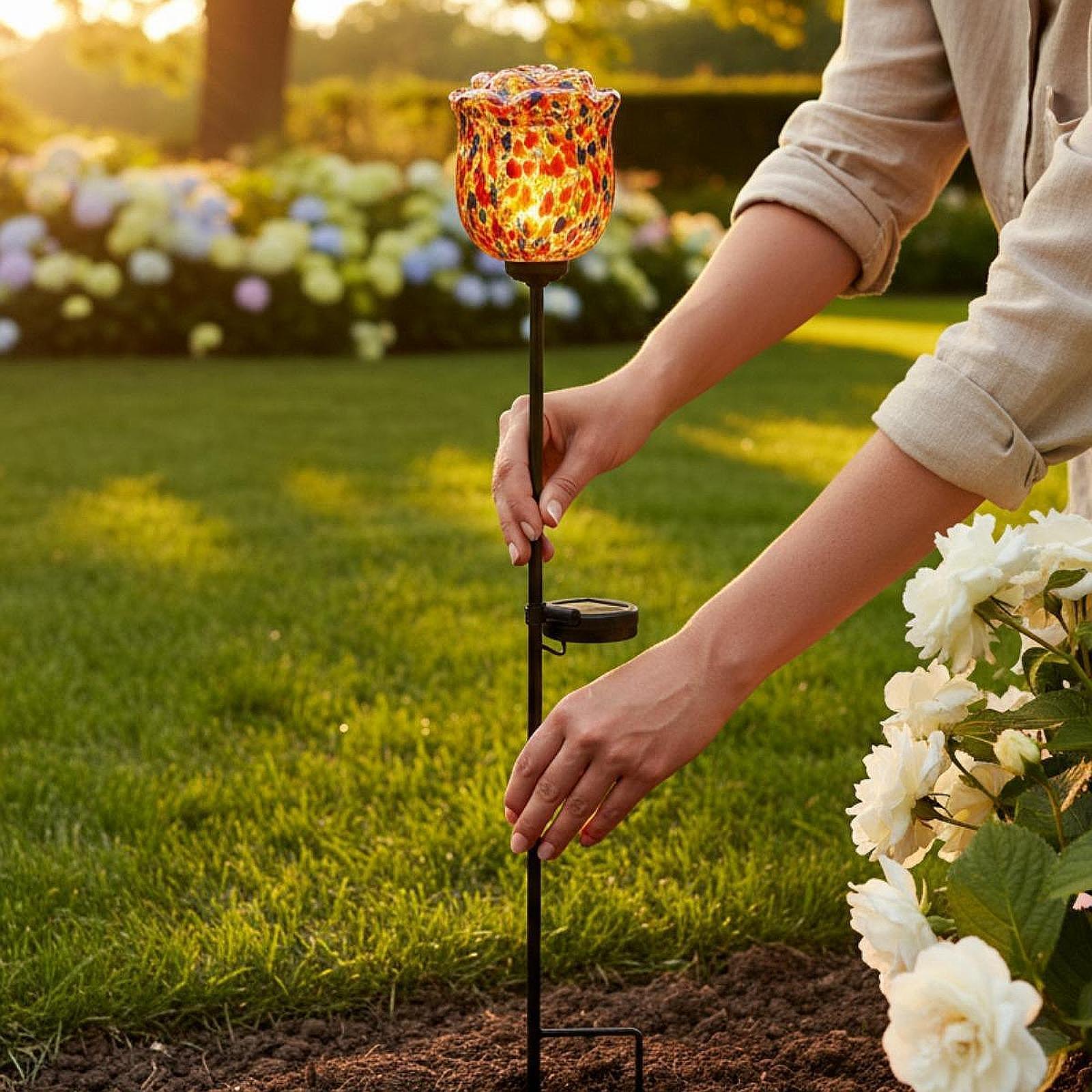 Luz Solar de Rosas para Exteri - Outdoor Lighting Accent avaliação e preço