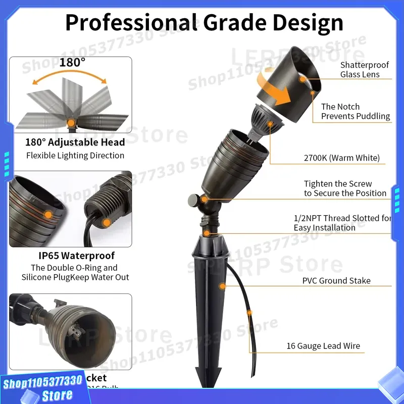 Spotlight LED MR16 de Baixa Te - Outdoor Lighting Brass avaliação e preço