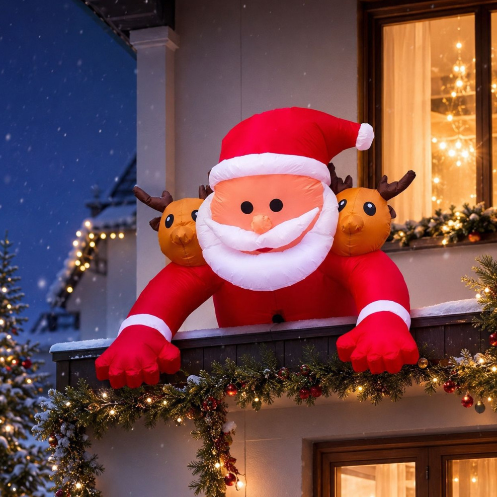 Papai Noel Inflável de Natal d - Xmas Outdoor Lighting Decorations avaliação e preço
