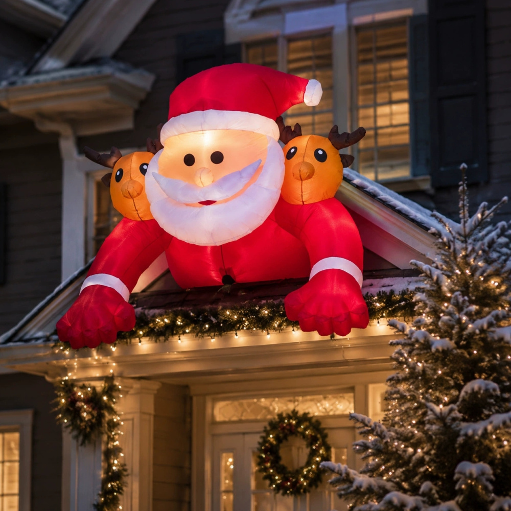 Papai Noel Inflável de Natal d - Xmas Outdoor Lighting Decorations avaliação e preço