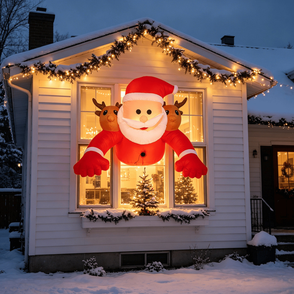 Papai Noel Inflável de Natal d - Xmas Outdoor Lighting Decorations avaliação e preço